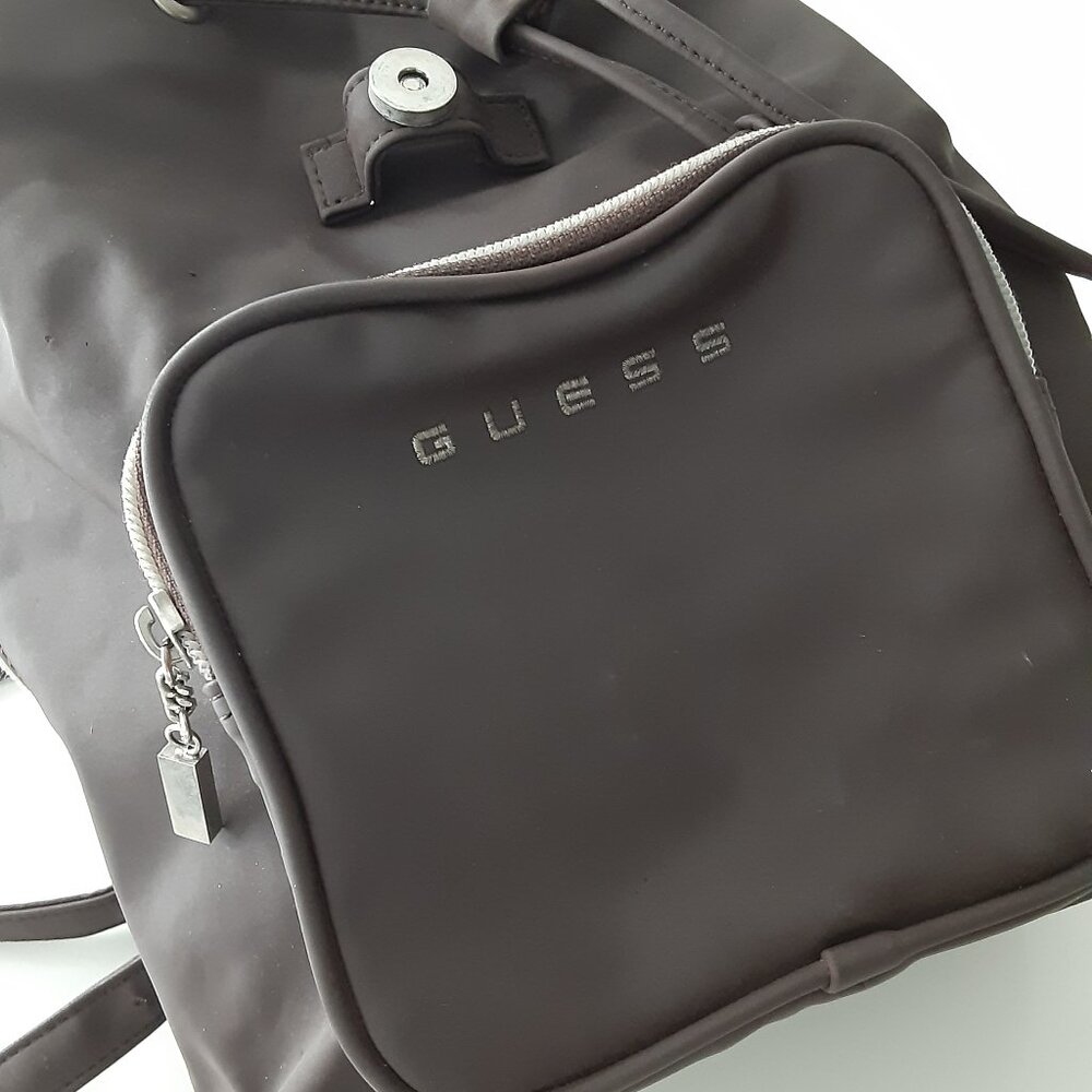 Brown Guess Backpack - rubberized surface